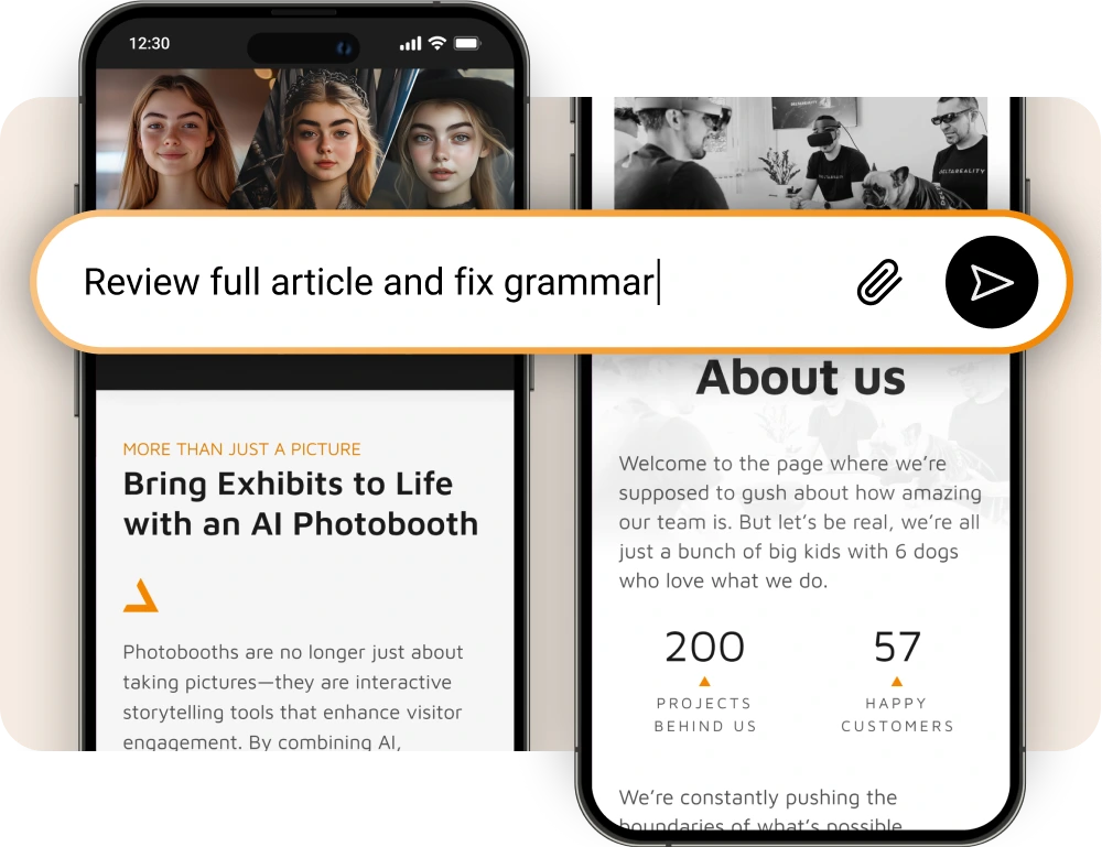 AI website editing for Delta Reality