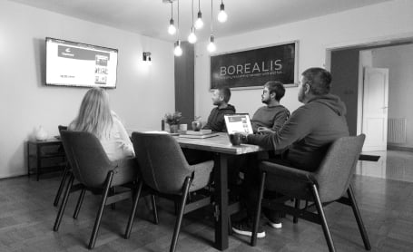 IT team discussing the project
